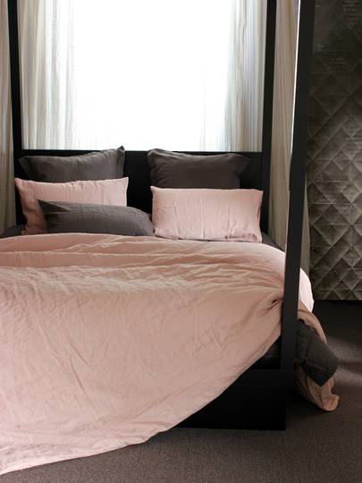 Seneca - Vida Linen Duvet Cover - Vintage Pink